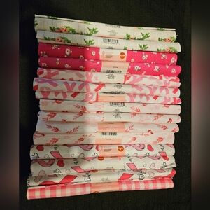 Craft Fabric ~ 18x21 in Each ~ Lot Of 15 ~ NWT ~ Breast Cancer Awareness
